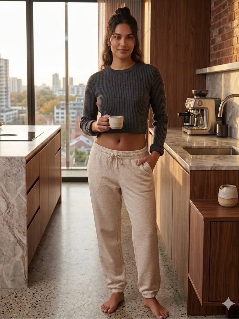 Aerie Big Chill Jogger in Oatmeal